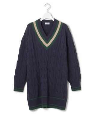 J.PRESS YORK STREET 【WOMEN】チルデンチュニック Vネックニット