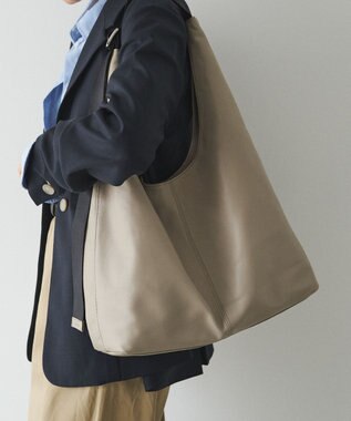 russet レザーホーボーバッグ L(CE-1654) GrayBeige