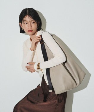 russet レザーホーボーバッグ L(CE-1654) GrayBeige