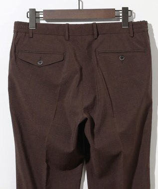 JOSEPH ABBOUD 夏パンツ【キングサイズ・洗える・ウエストも伸びる!/軽量/清涼/ストレッチ】ハイツイストドライストレッチパンツ ダークブラウン系