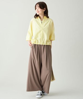 ANY ヨーロピアンリネンハーフスリーブシャツ イエロー