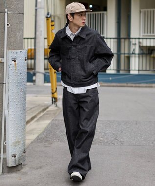 WEGO 【ユニセックス着用ITEM】リジットデニムジャケット デニムブラック