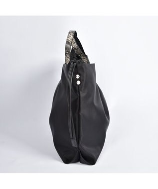 LA BAGAGERIE ドローストリング2WAYトート Mサイズ ブラック×パイソン