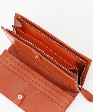 UNBILLION Otias オイルカウレザー二つ折りロングウォレット オレンジ