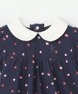 組曲 KIDS 【80-90㎝】LOVE Parent ワンピースセット ネイビー系