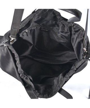 LA BAGAGERIE ドローストリング2WAYトート Mサイズ ブラック×パイソン