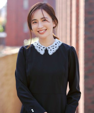 ANY SIS 【2WAY】セレモニーダブルクロス ワンピース ネイビー