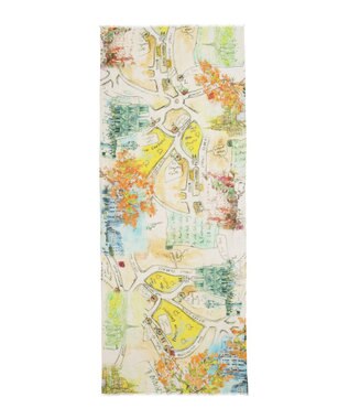 MOONBAT ハナト (Hanato) シルクコットンストール タウンマップ レモンイエロー