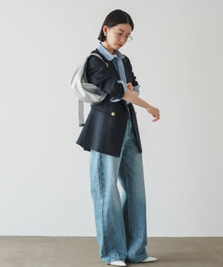 russet ソフトレザーラウンドショルダーバッグ【シルバー】(CE-1470-WEB) Silver