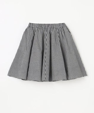 ANY KIDS シャンブレーライクスカート ブラック×ギンガム