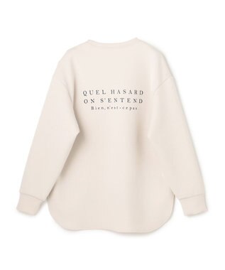 UNFILO BEAUTY FORM JERSEY 刺繍ロゴ プルオーバー グレージュ