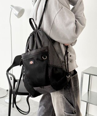 WEGO 【ユニセックス着用ITEM】別注Dickiesメッシュポケットナップサック ブラック