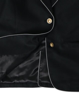 WEGO 【SCHOOLITEM】スクールパイピングブレザー ブラック