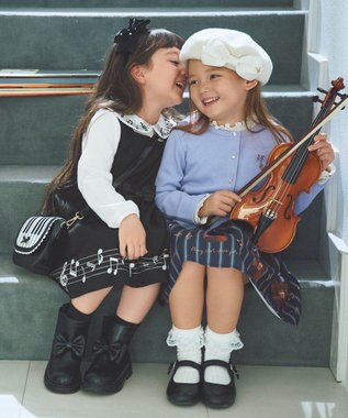 ANY KIDS 音符チャーム付き カットソー エクリュ