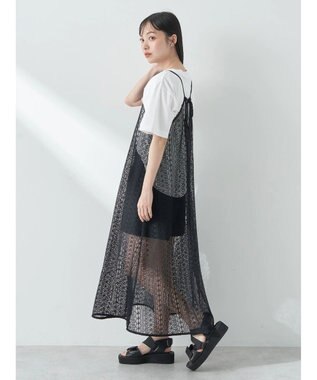 earth music&ecology レースキャミワンピース Black