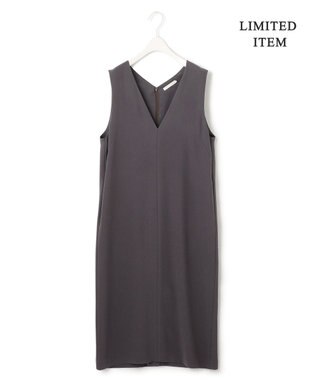 ICB 【WEB限定・洗える】BackSatinGeorgette ジャンパースカートワンピース グレー系