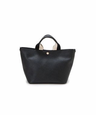 TOPKAPI 【Breath TOPKAPI】SCOTCH GRAIN スコッチグレイン プレーン 2トーンテープ ハンドル トートバッグ S ブラック