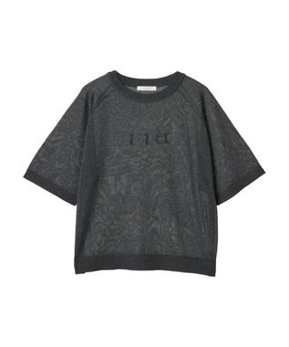 Green Parks シアーロゴニットプルオーバー Black