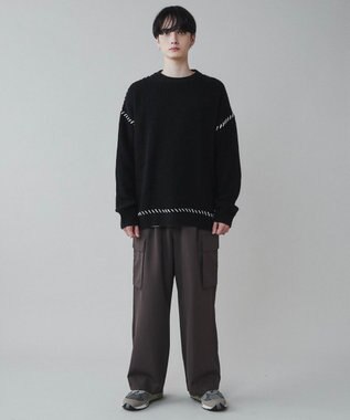 WEGO トロミ　ルーズカーゴスラックス ブラウン