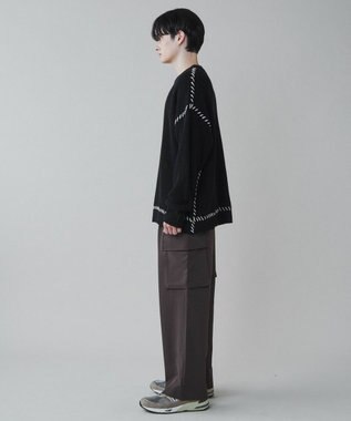 WEGO トロミ　ルーズカーゴスラックス ブラウン