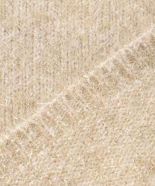 uncrave ラメ シャギー ニット バンドゥ（uncrave STANDARD） ゴールド×ホワイト