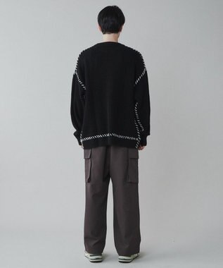 WEGO トロミ　ルーズカーゴスラックス ブラウン