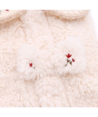 PET PARADISE ペットパラダイス お花刺繍 ボアベスト  小型犬 ホワイト