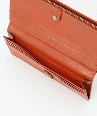 UNBILLION Otias オイルカウレザー二つ折りロングウォレット オレンジ