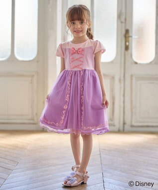 ANY KIDS 【ディズニープリンセス/フローズン】ドレス風 ワンピース ラベンダー<ラプンツェル>