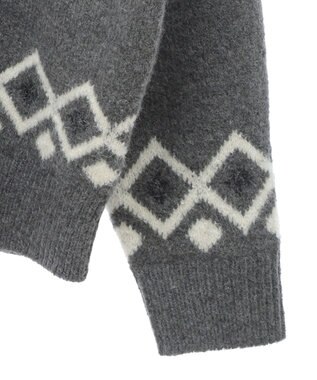 AMERICAN HOLIC フェアアイル柄ニットプルオーバー Gray Mixture