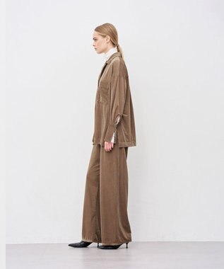 uncrave シアーベロアリブ シャツ ブラウン