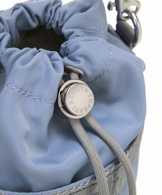 TOPKAPI 【Breath TOPKAPI】ナイロン ロゴテープ バケツ 巾着 ショルダー バッグ ブルーグレー