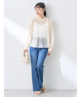 earth music&ecology マジョリカプリーツシアープルオーバー Ivory