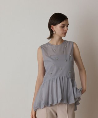 GRACE CONTINENTAL バルーンチュールトップ