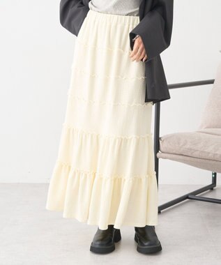 earth music&ecology メロー切替フレアスカート