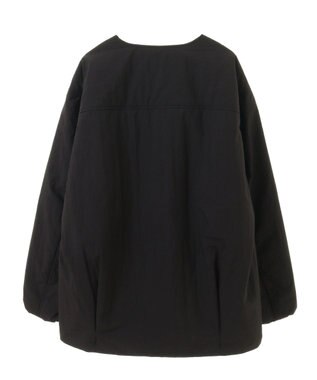 Green Parks シームレスライト中わたノーカラーブルゾン Black