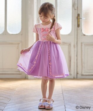 ANY KIDS 【ディズニープリンセス/フローズン】ドレス風 ワンピース ラベンダー<ラプンツェル>