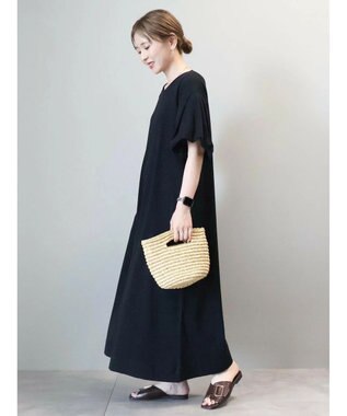 AMERICAN HOLIC 袖コンシャスＶネックカットワンピース Black