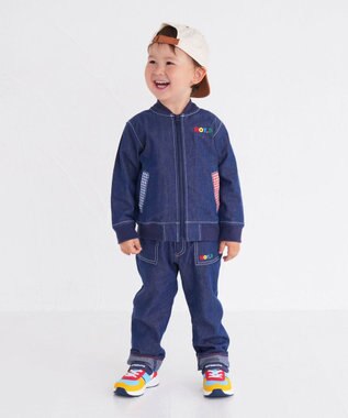 MIKI HOUSE HOT BISCUITS 【46-54cm】 バイカラー ロゴキャップ アイボリー