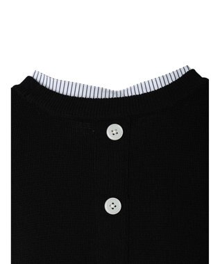 CRAFT STANDARD BOUTIQUE 【洗える】ニットベスト+シャツワンピース-SET Black