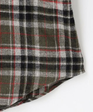 JOSEPH ABBOUD 【キングサイズ・柔らかな肌触り/暖かい】 ラフィーコットンフランネルシャツ カーキ系4