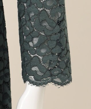 23区 【APPLAUDIR】ニュアンス フラワーレース ドレス グリーン系