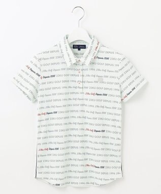 23区GOLF 【WOMEN】【吸水速乾/UVケア】ロゴパターンプリント 総柄半そで ポロシャツ ライトグレー系5