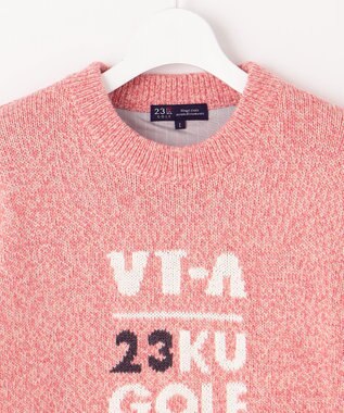 23区GOLF 【WOMEN】【蓄熱裏地付き】ウールブレンド クルーネック ニット ローズ系5
