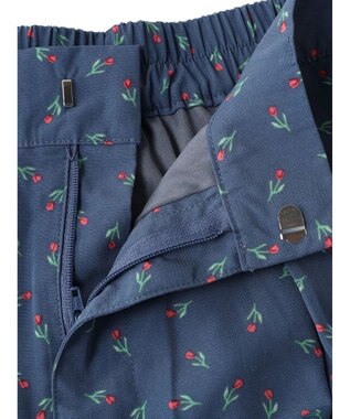 earth music&ecology 花柄ワイドパンツ Navy