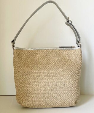 Hekhèr Le Style de Vie 【日本製 / 3WAY】ジュート×牛革 ショルダーバッグmedium シルバー