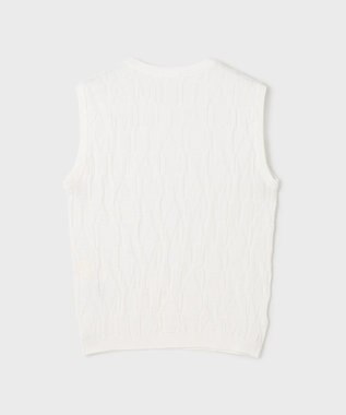 GRACE CONTINENTAL モノグラムニットトップ ホワイト