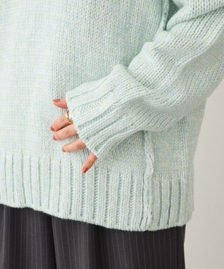 CRAFT STANDARD BOUTIQUE アウトリンキングミックスニットプルオーバー Light Blue
