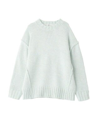 CRAFT STANDARD BOUTIQUE アウトリンキングミックスニットプルオーバー Light Blue