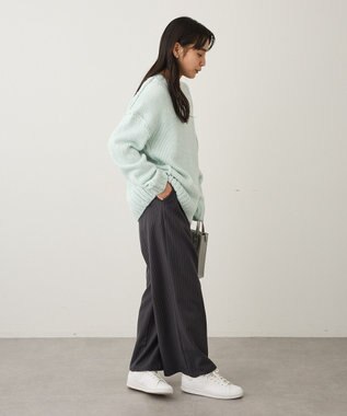 CRAFT STANDARD BOUTIQUE アウトリンキングミックスニットプルオーバー Light Blue